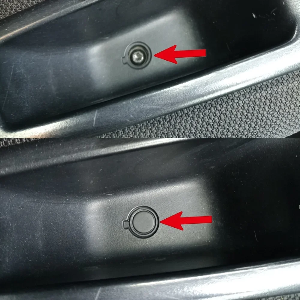 4x manija de puerta delantera Interior de coche, caja de almacenamiento, tapa de tapón de tornillo para Renault Megane II III Fluence Grand Scenic 2003-2016 7703074513 - imagen 3