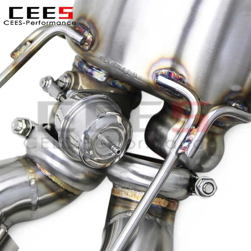 Tubos de escape de eje cees para Chevrolet Corvette C6 V8 6.2L 2009-2013, sistema de escape, silenciador de acero inoxidable - imagen 2