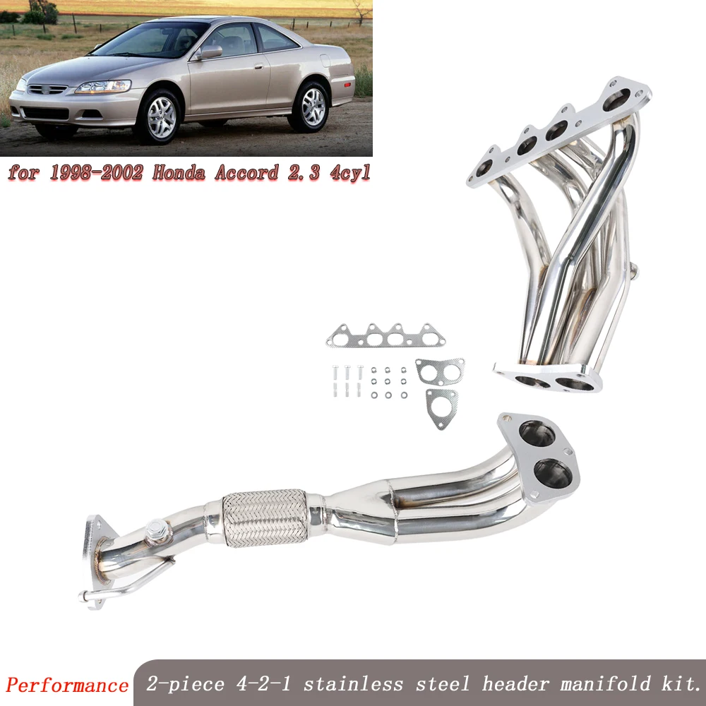 Colector de escape 4-2-1 inoxidable Honda F23 2.3L DX LX EX