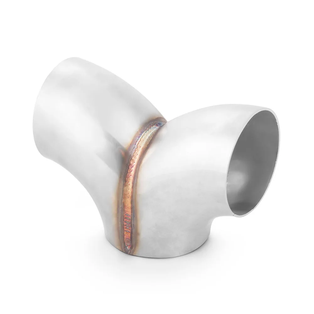 Silenciador de escape OD: 51/57/63/76MM, soldadura tipo Y, tubo de conexión en T, accesorios de tubería de escape de acero inoxidable, Tee en espiga - imagen 2