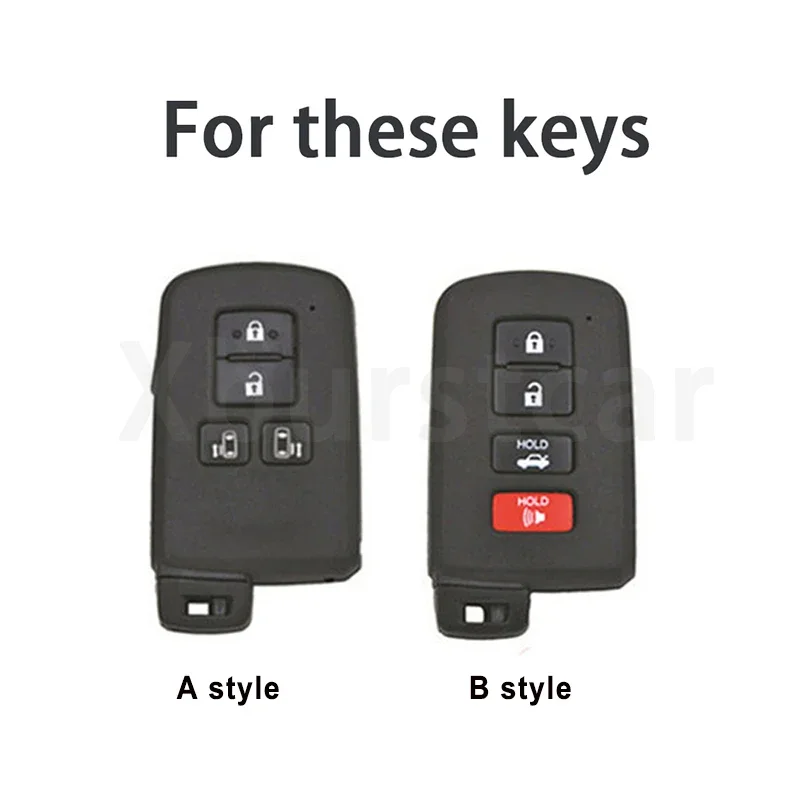 Toyota carcasa de llave 4 botones - Camry/Avalon 2015-2017 Protección - imagen 2