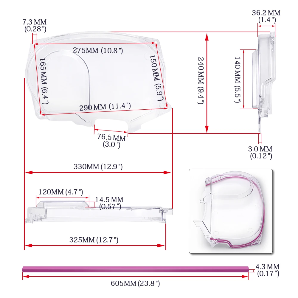 Cubierta transparente de distribución para Mitsubishi Evo IX MIVEC - imagen 4