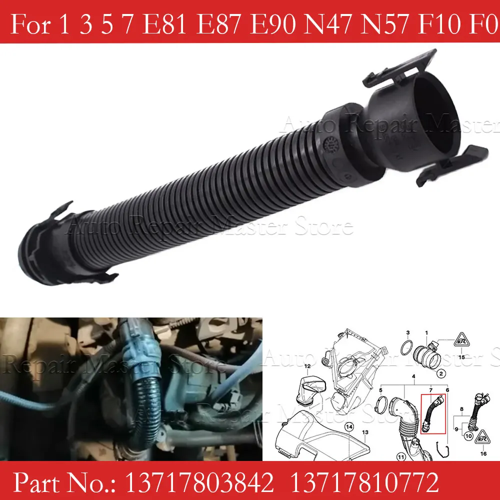 13717803842 Tubo de ventilación del filtro de aire BMW - imagen 2