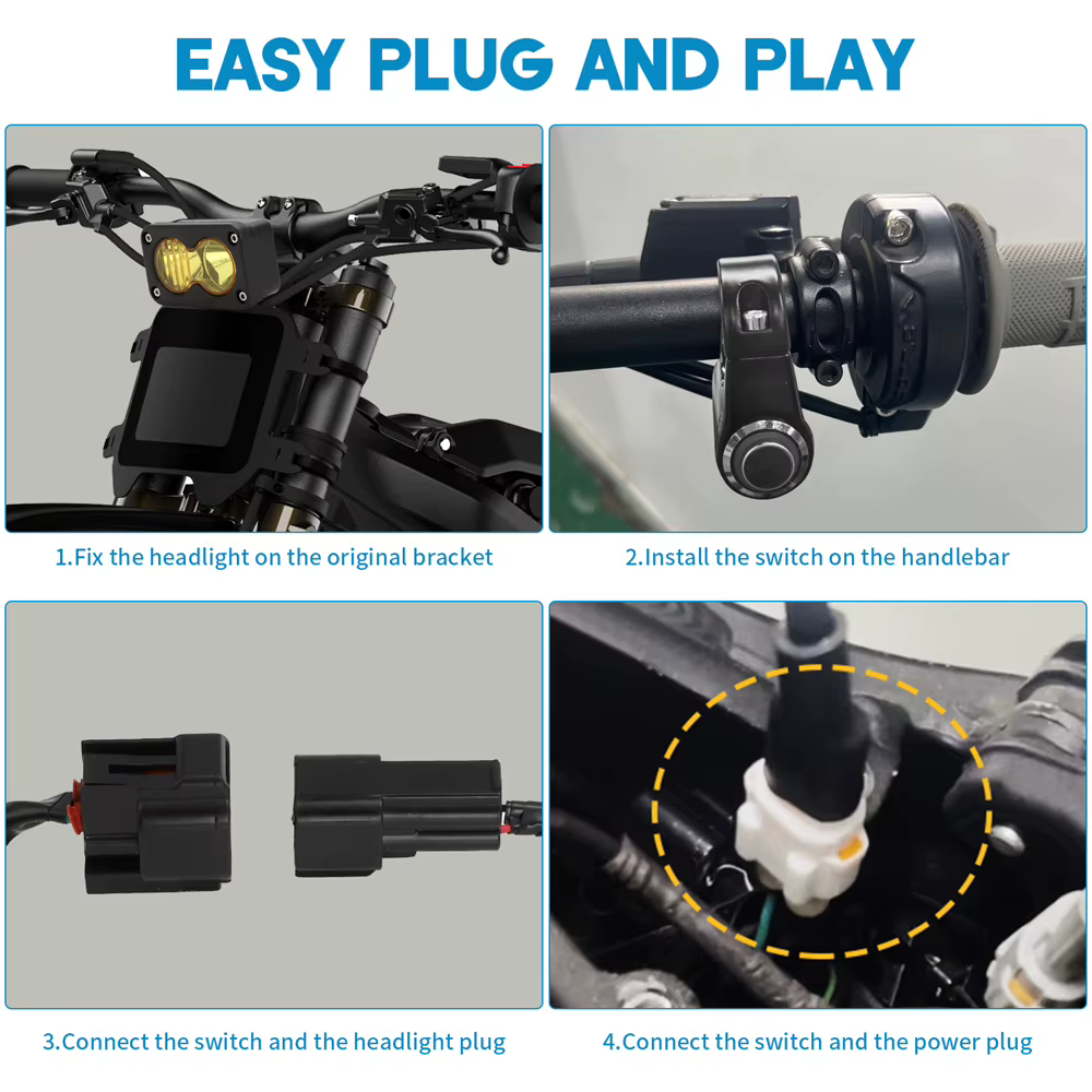 Kit de faro LED blanco Plug & Play para Talaria Sting-R MX4 - imagen 5