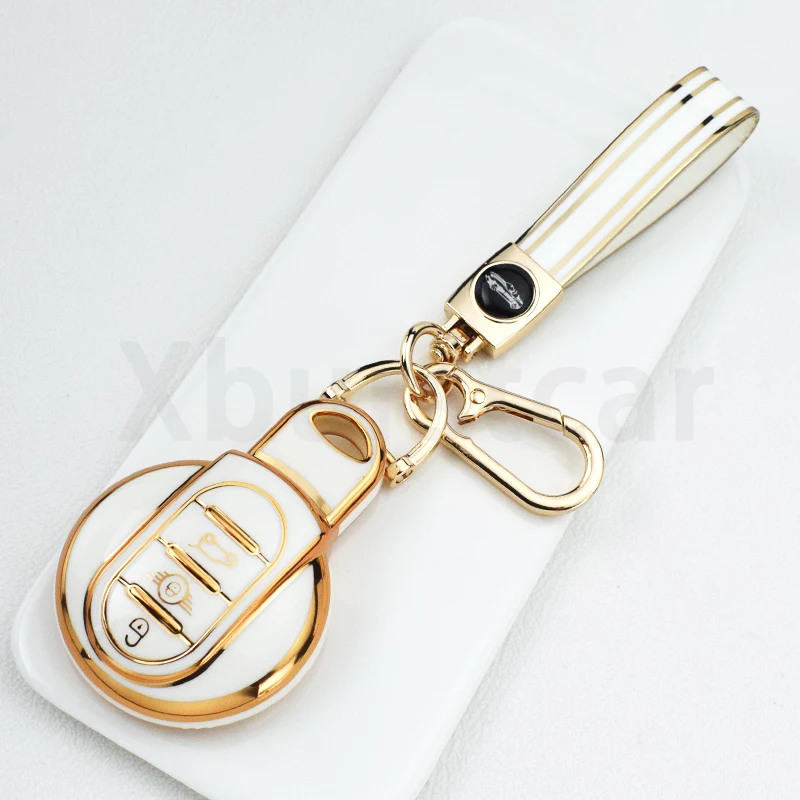 Funda llave TPU Gold Edge – BMW MINI Clubman Countryman One Cooper S JCW - imagen 4