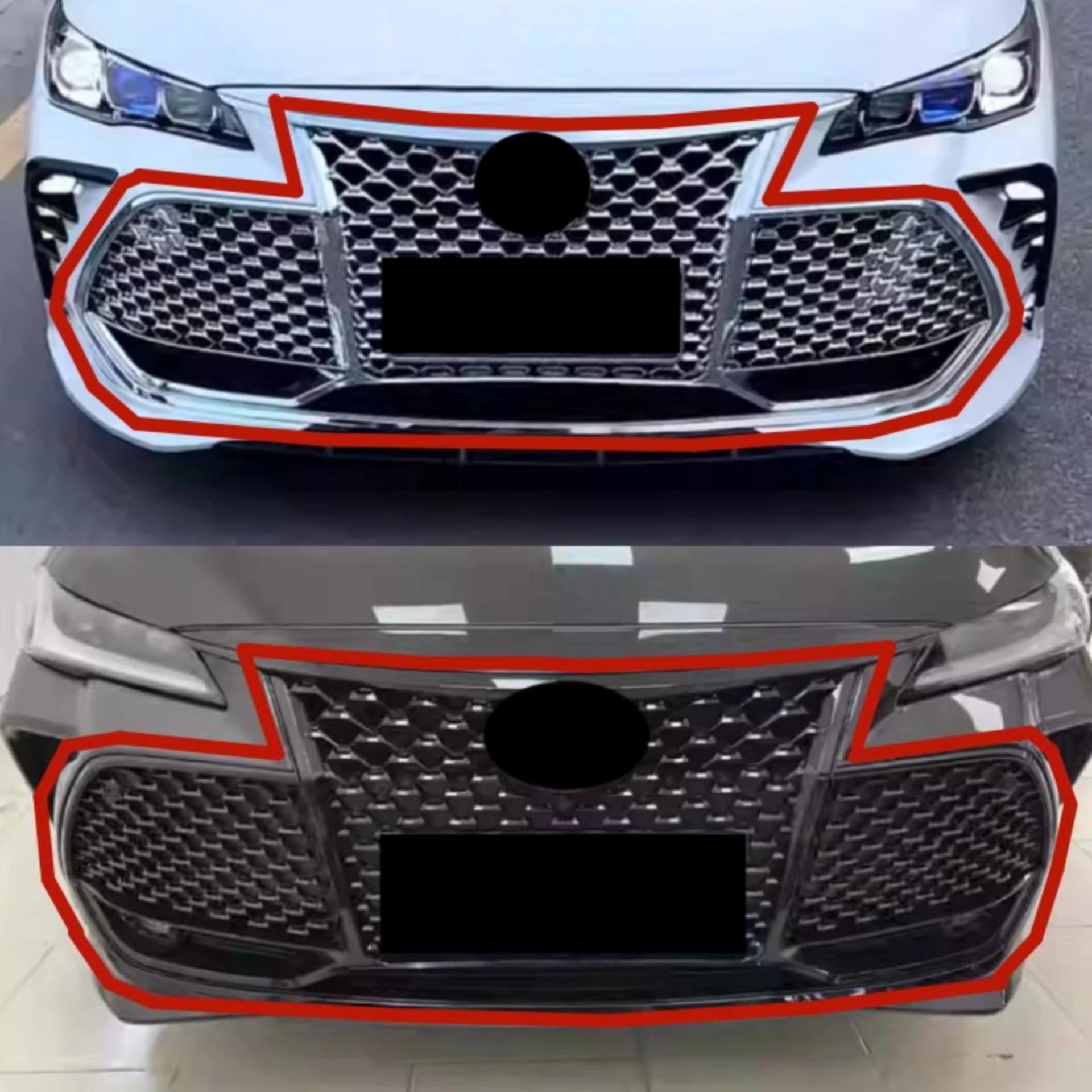 Parrilla cromada frontal Toyota Avalon 2019-2023 estilo modificado