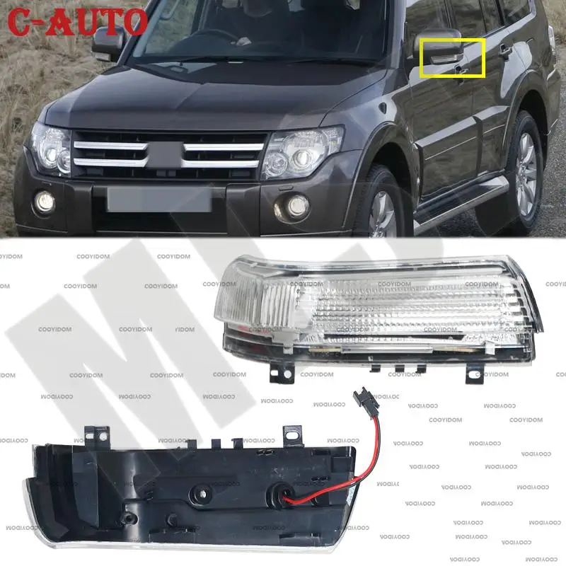 Intermitente LED para espejo retrovisor, lámpara de señal de giro para Mitsubishi Pajero V73 V87 V93 2009-2013
