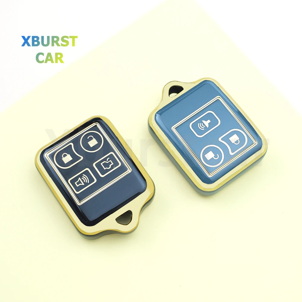3/4 botones TPU para Ford Explorer Mustang Focus Escape completo Thunderbird Lincoln Transit Town Auto funda para llave remota