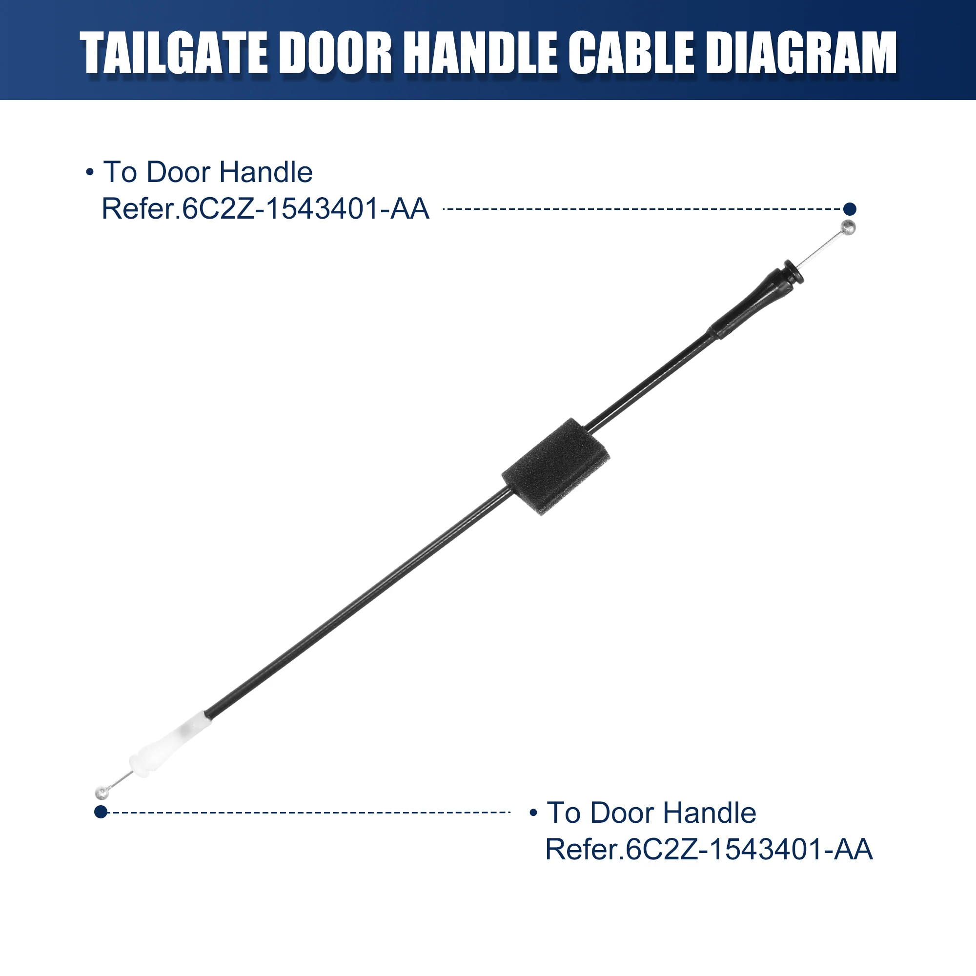 Autohaux 912-708 Cable de apertura trasera Ford E-150/E-250/Expedition - imagen 5