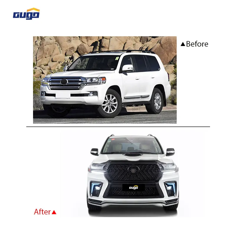 GUGO nueva condición para Land Cruiser 200 2008-2015 Kit de carrocería modificado LC200 E modelo guardabarros de parachoques delantero y trasero - imagen 2