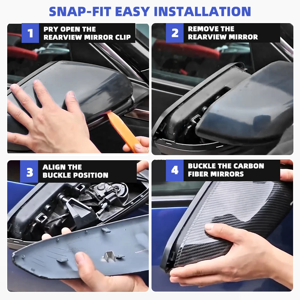 Tapas espejo fibra carbono Infiniti Q50 M 2014-2018 - imagen 5