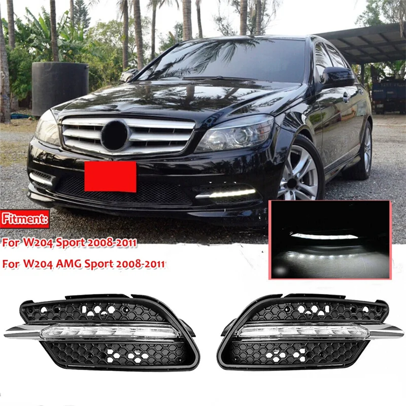 Lámpara antiniebla LED DRL derecha Mercedes-Benz C300 W204 2008-2011 - imagen 2