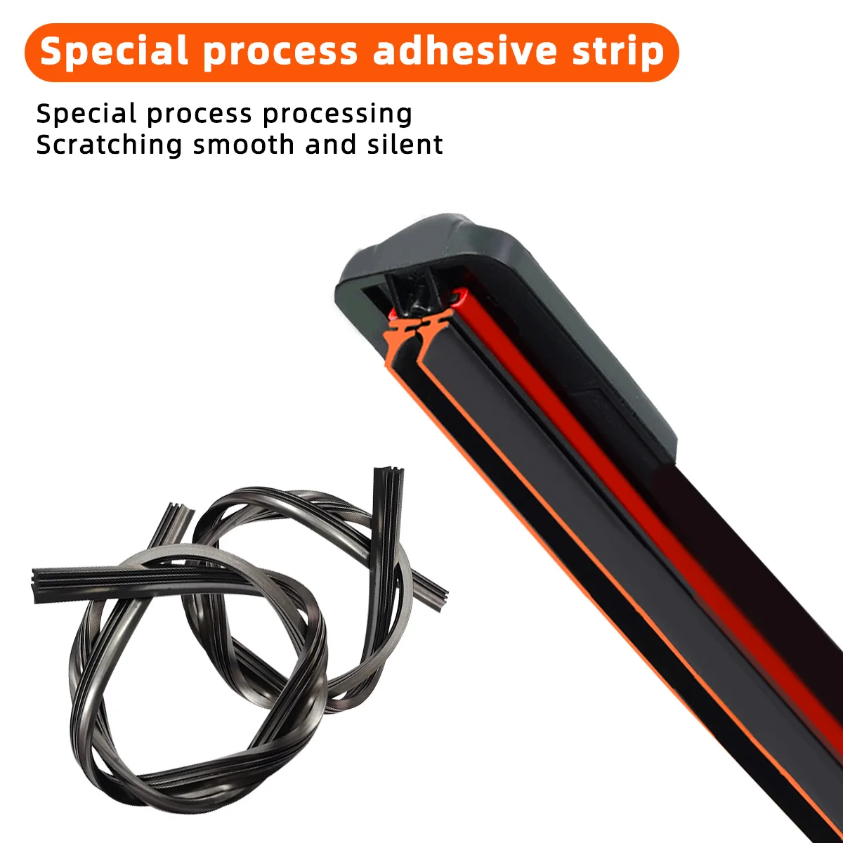 Limpiaparabrisas delantero universal J‑hook de goma para coche - imagen 3