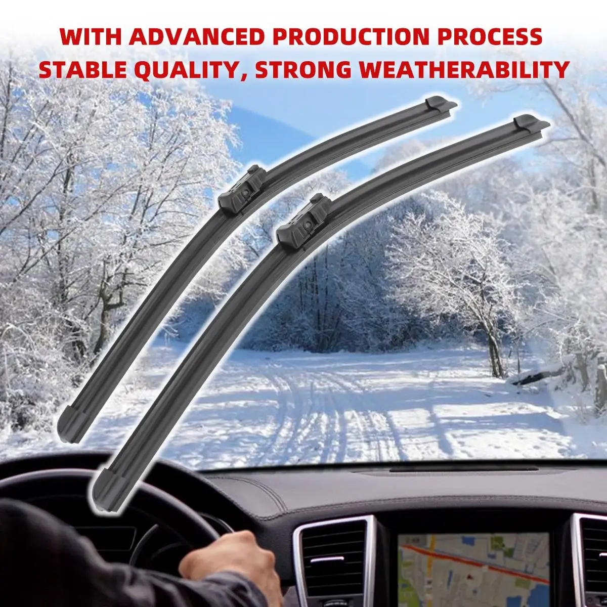 Limpiaparabrisas de coche para Dongfeng DFSK 580/Glory 580/DFSK Glory 580/i-Auto 2016-2023 24 "+ 18" cepillos de limpiaparabrisas delanteros y traseros - imagen 4