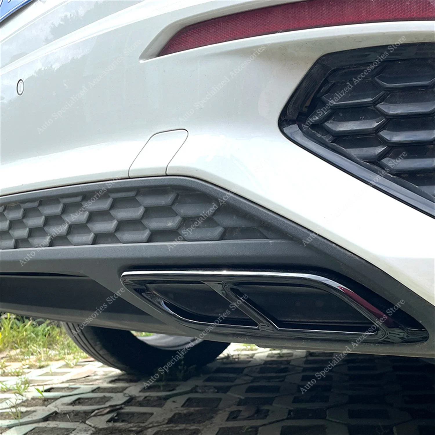 1 par de cubiertas de ajuste de escape negro brillante para Audi A3 8Y TFSI TDI s-line Sportback/Sedan 2020-2024 cubiertas de punta de escape pre-Facelift - imagen 3