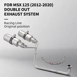 Tubo de escape medio MSX125 2012-2020 conexión silenciador doble