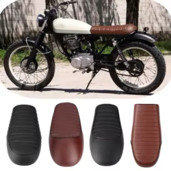 Asiento plano de polipiel para moto Café Racer CG125, GN y CB400SS