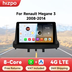 Hizpo Radio Android 14 GPS 2DIN para Renault Megane 3 2008-2014