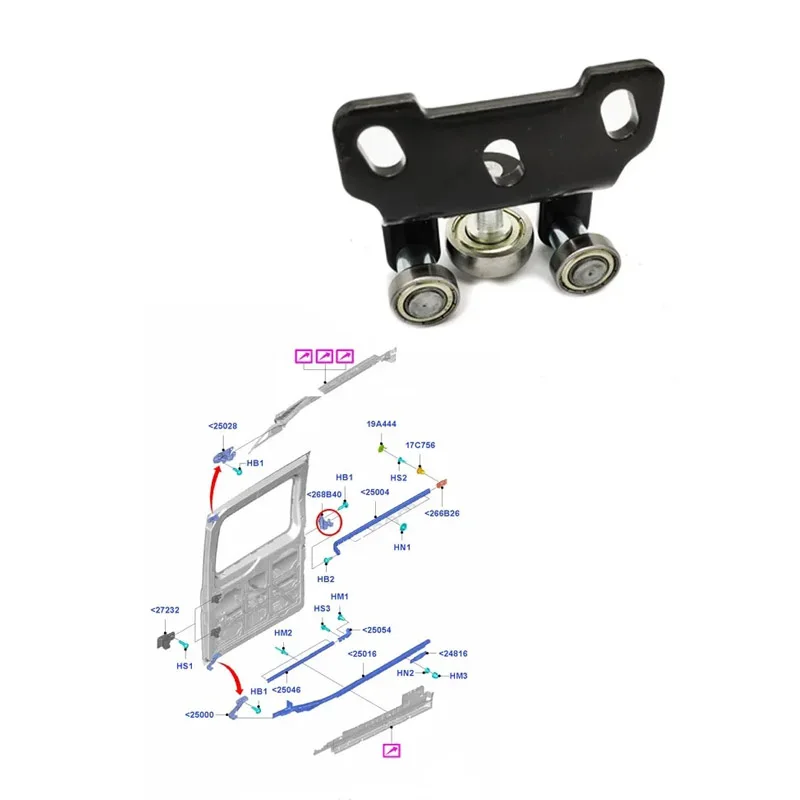 Rodillos guía puerta corredera Ford Transit 2014 - imagen 5