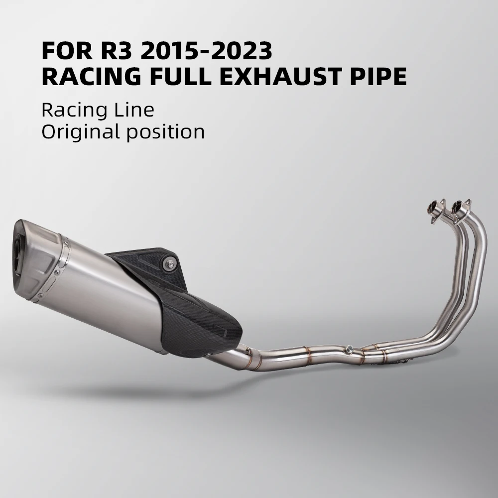 Para YAMAHA R3 MT03 R25 MT25 2015-2024 sistema completo de Escape de motocicleta modificar silenciador colector de Escape inoxidable con Kit DB Killer