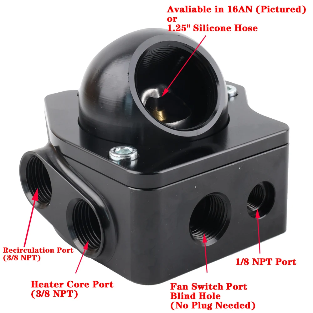 Carcasa de termostato con cuello giratorio V2 para Honda K20/K24 - imagen 2