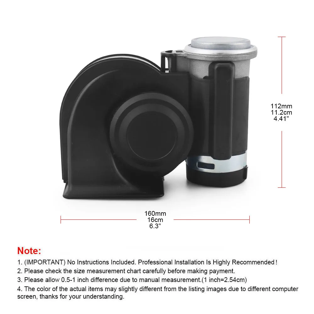 Bocina de aire comprimido 12V doble tono – compatible coche camión moto - imagen 4