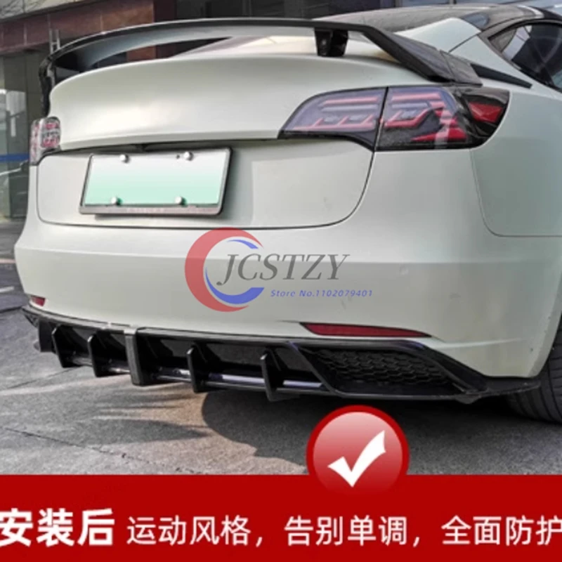 Kit carrocería Tesla Model 3: labio, faldones y alerón estilo CMST - imagen 3