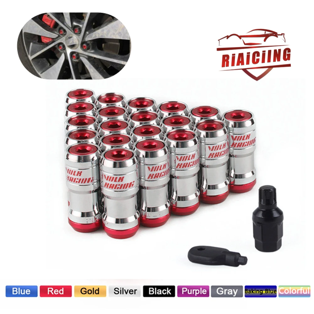 Tuercas antirrobo Volk Racing M12x1,25/M12x1,5 azules cerradas