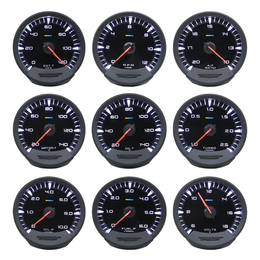GReddi Sirius Medidores 74mm LED - Volt/Temp/Presión/A/F/RPM - imagen 2