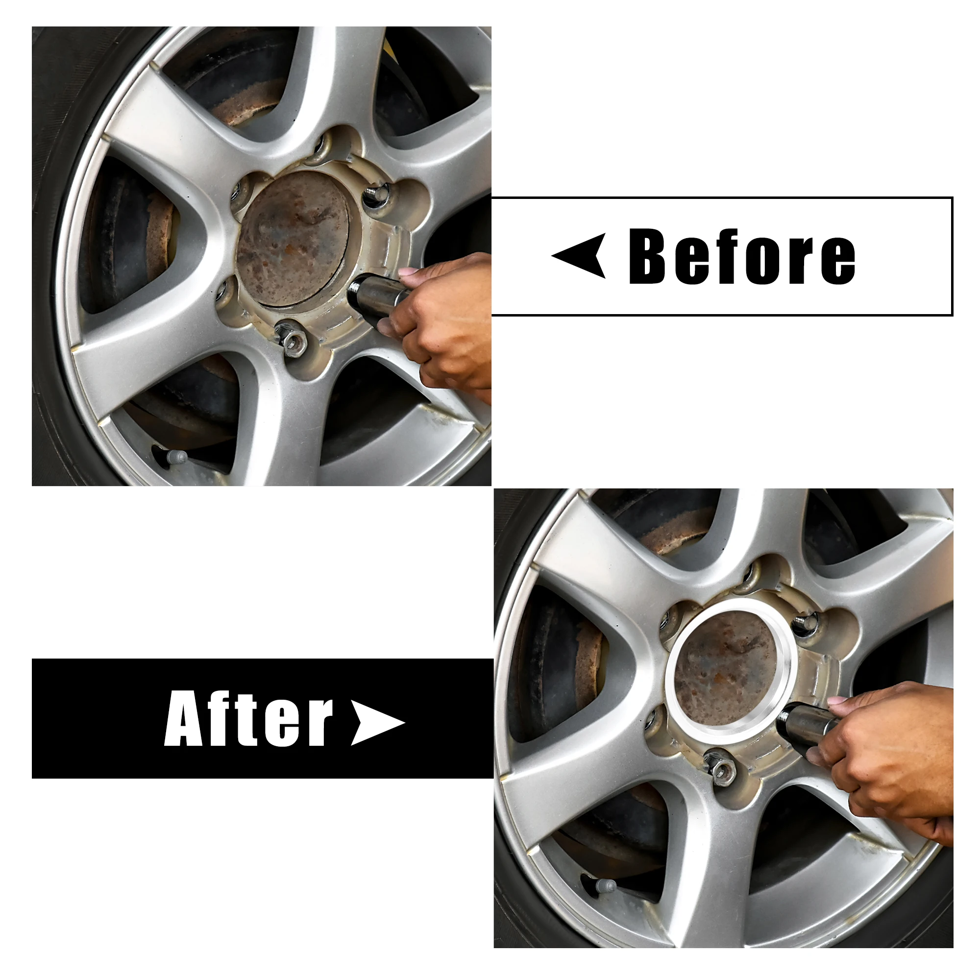 X Autohaux 2 uds OD 60.1 73,1 72,6mm a ID 57,1 56,1 64,1mm anillos centrales de cubo de coche de aleación de aluminio espaciador central de orificio de rueda - imagen 3