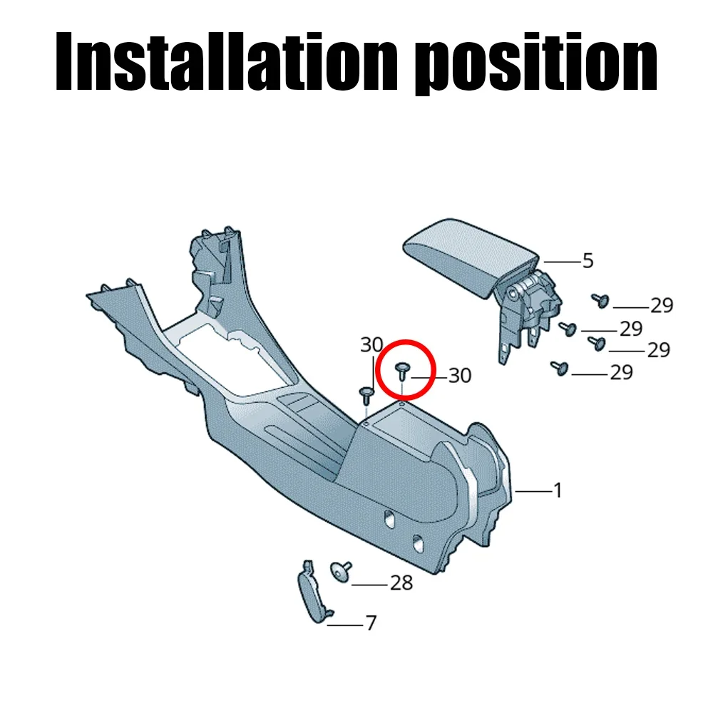 Tope inferior reposabrazos consola central VW Passat B5 1997-2005 - imagen 2