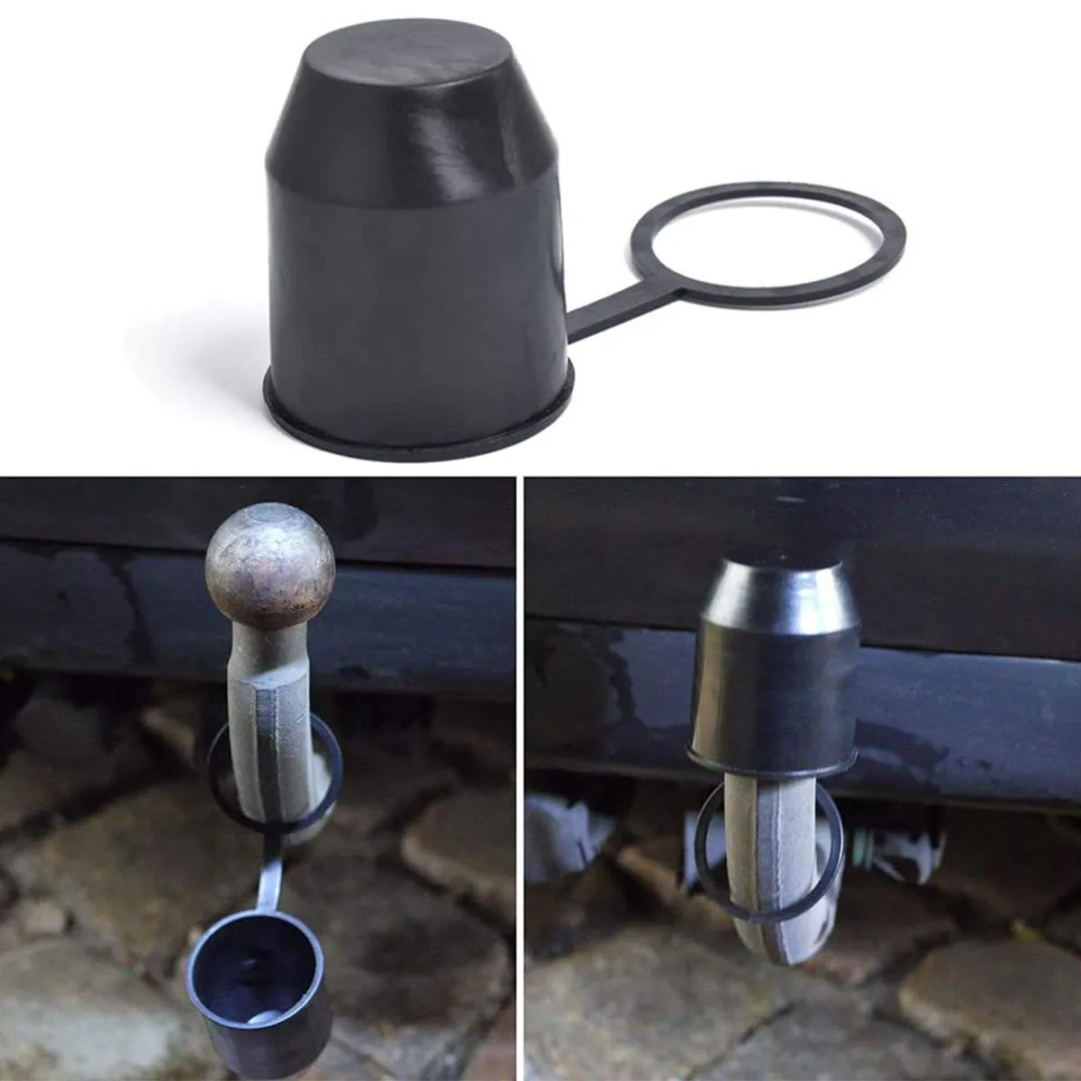 Tapa protectora negra para bola de remolque de 50 mm - imagen 3