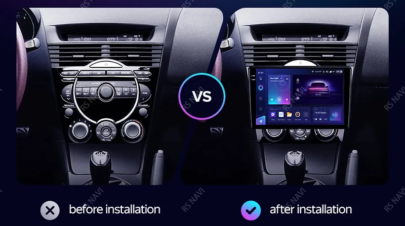 Unidad multimedia RSNAVI para Mazda RX-8, vista frontal