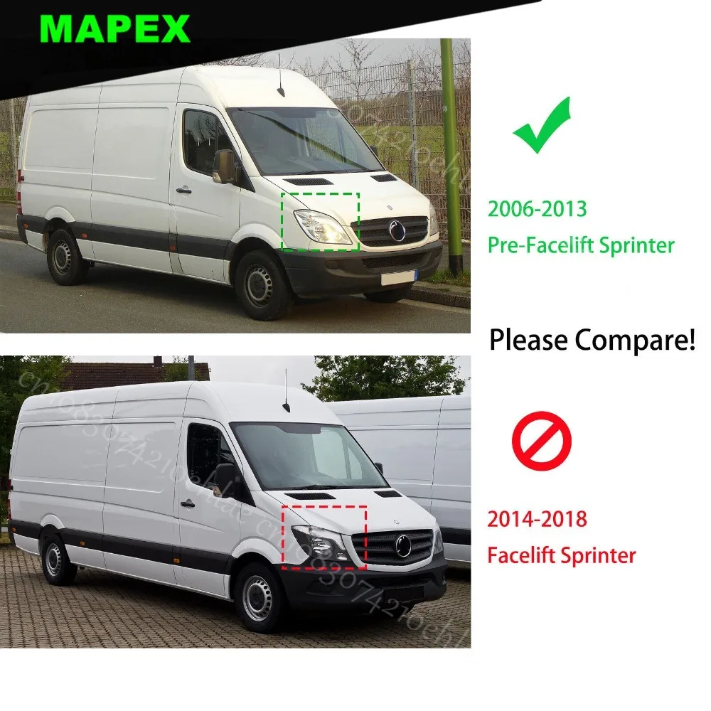 Rejilla delantera GT cromada Mercedes-Benz Sprinter W906 2006-2013 - imagen 2