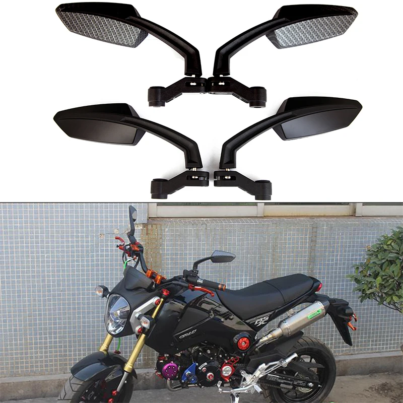 Retrovisores convexos de fibra de carbono para moto 8/10 mm