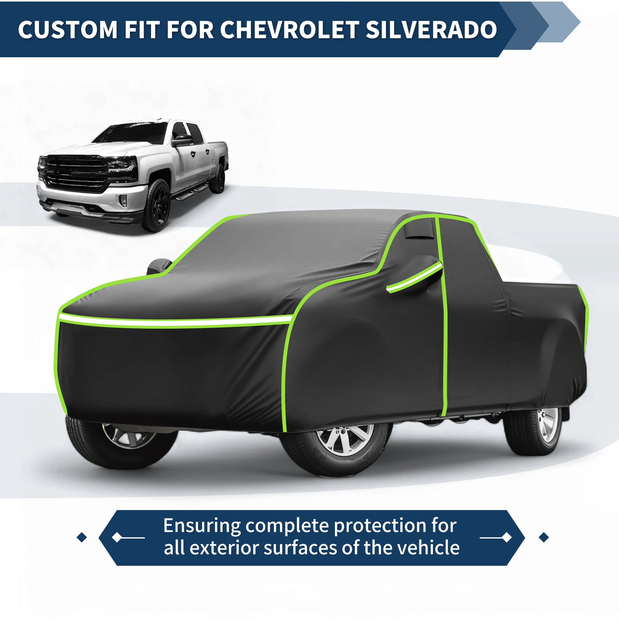 Funda impermeable Uxcell 210D Chevrolet Silverado - protección UV