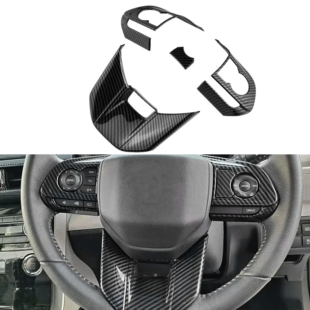 Cubierta decorativa de ABS efecto fibra de carbono para volante de Toyota VELOZ