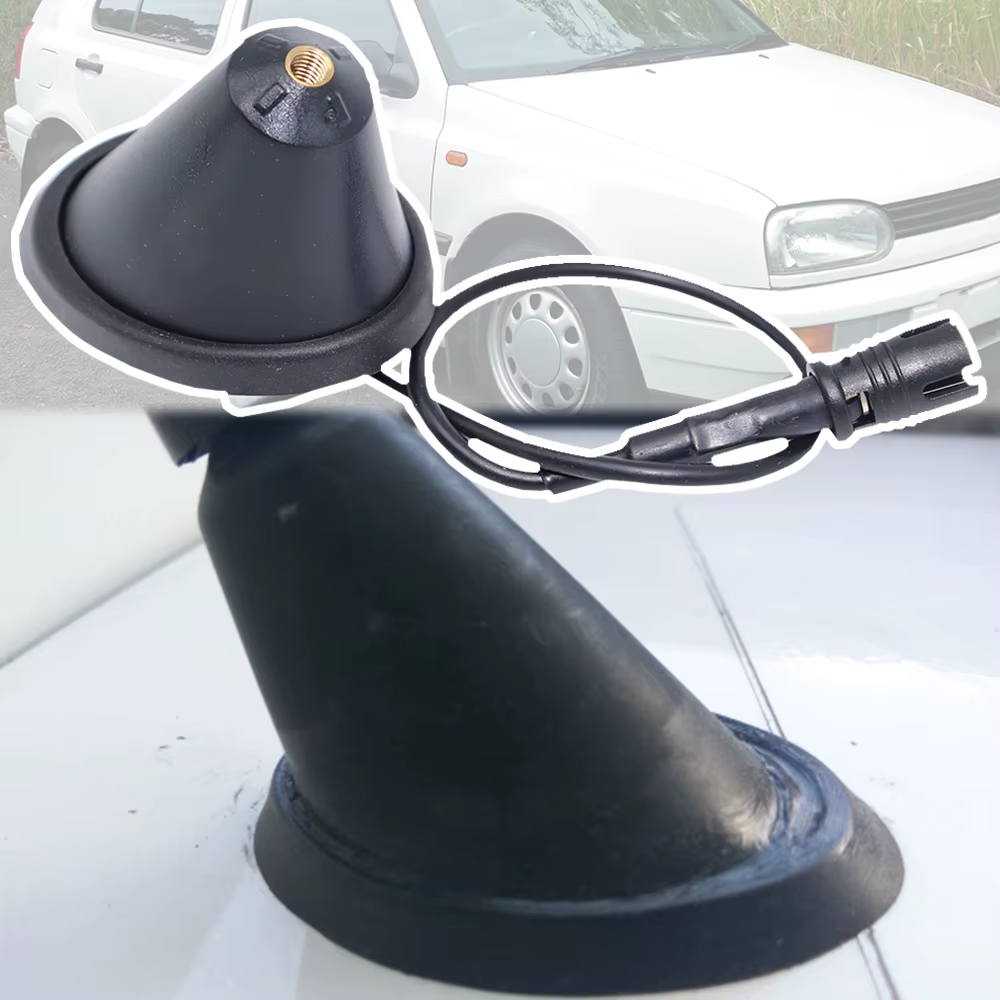 Antena de techo AM/FM con mástil, base y junta para VW Golf III y IV