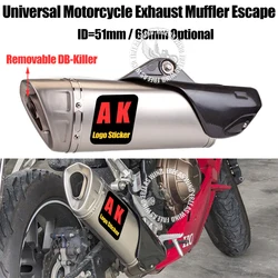 AK Silenciador de escape para Kawasaki Ninja MT-03 CBR300 y SMAX155