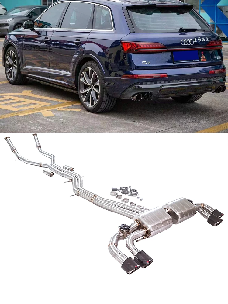 Sistema de escape catback Audi Q7 Q8 con silenciador de válvula