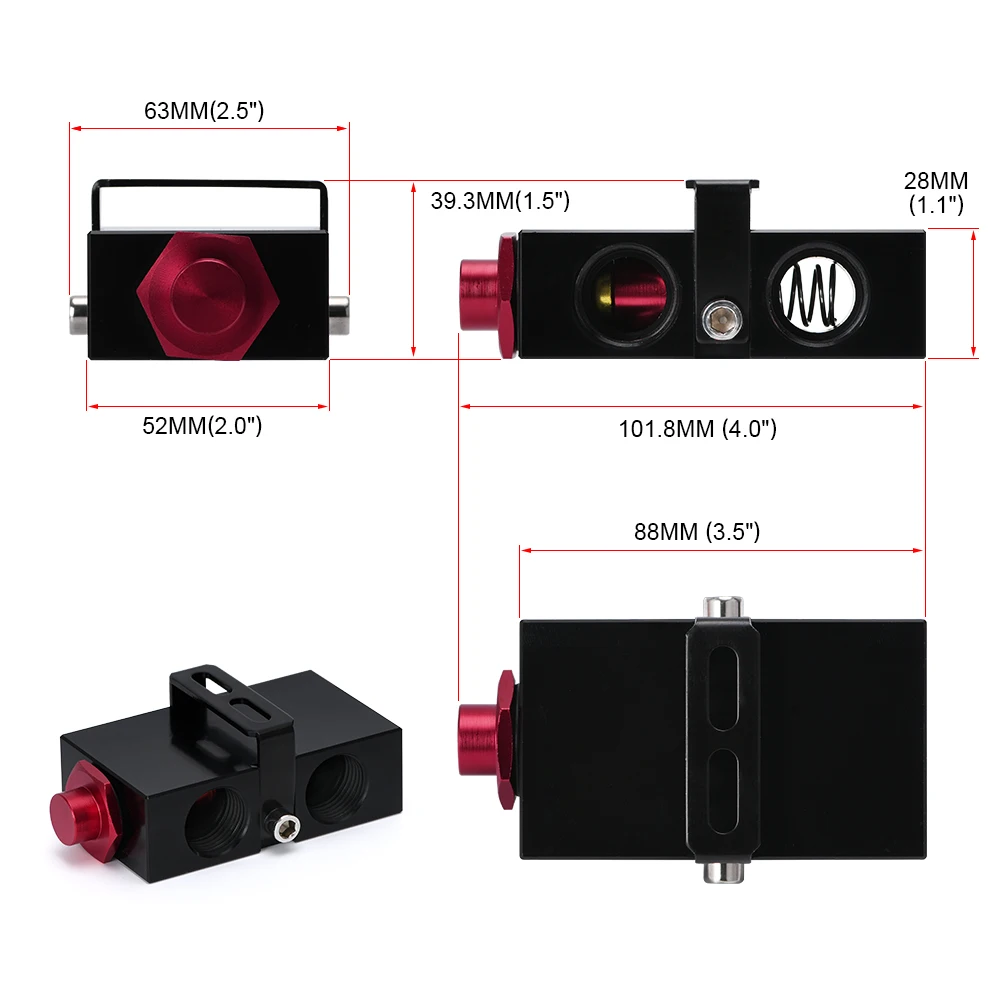 Adaptador sándwich de aceite AN10 con termostato y filtro - imagen 5