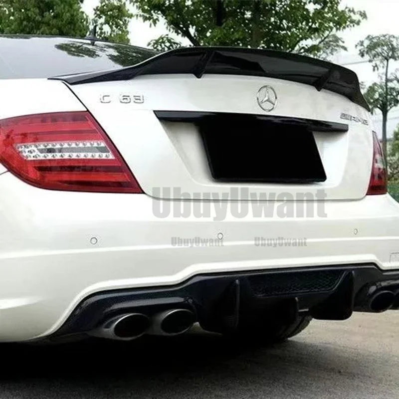 Alerón trasero estilo R ABS negro brillo efecto carbono Mercedes W204 - imagen 3