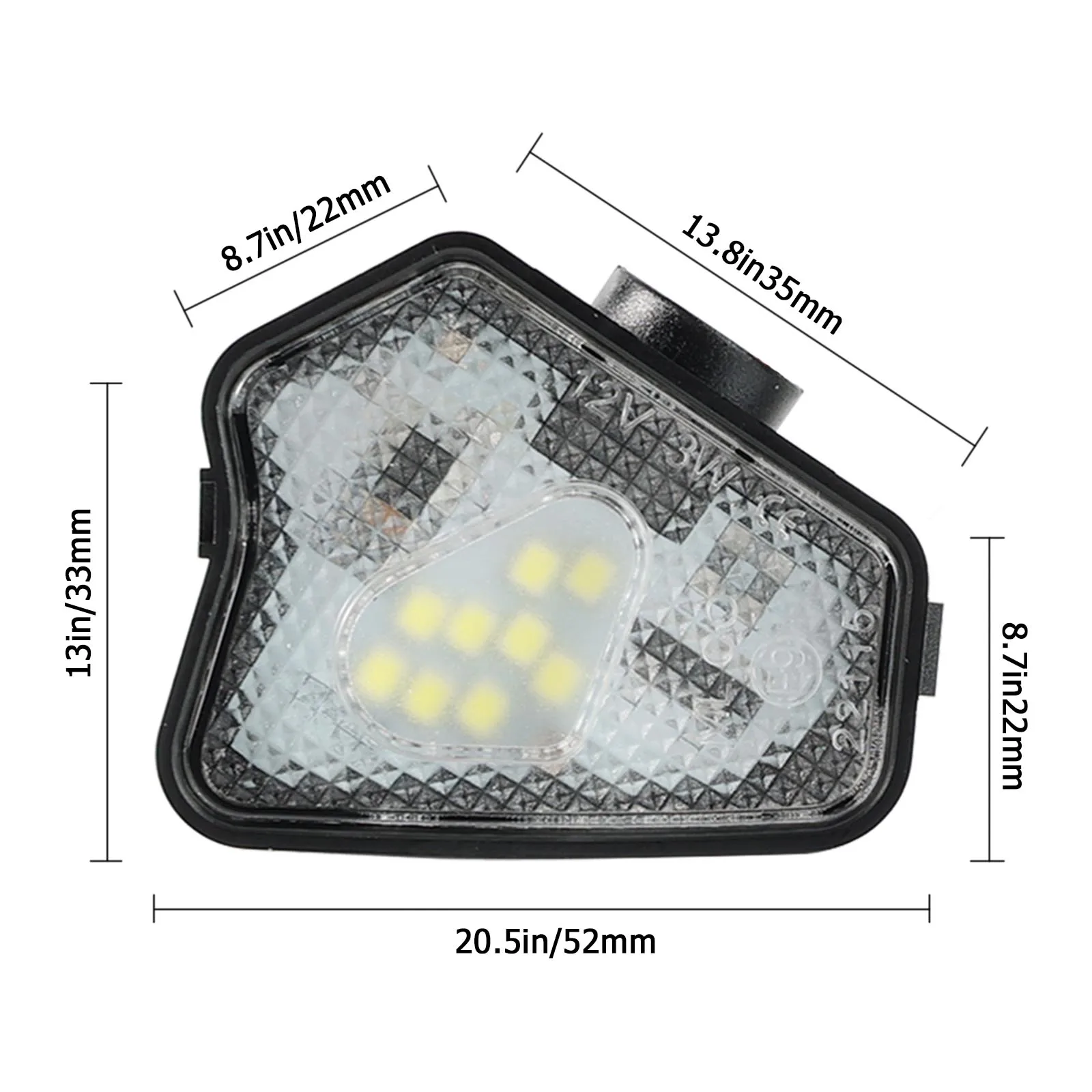 Luces LED Canbus sin errores bajo espejo lateral Mercedes A/C/E/CLA/GLA - imagen 4