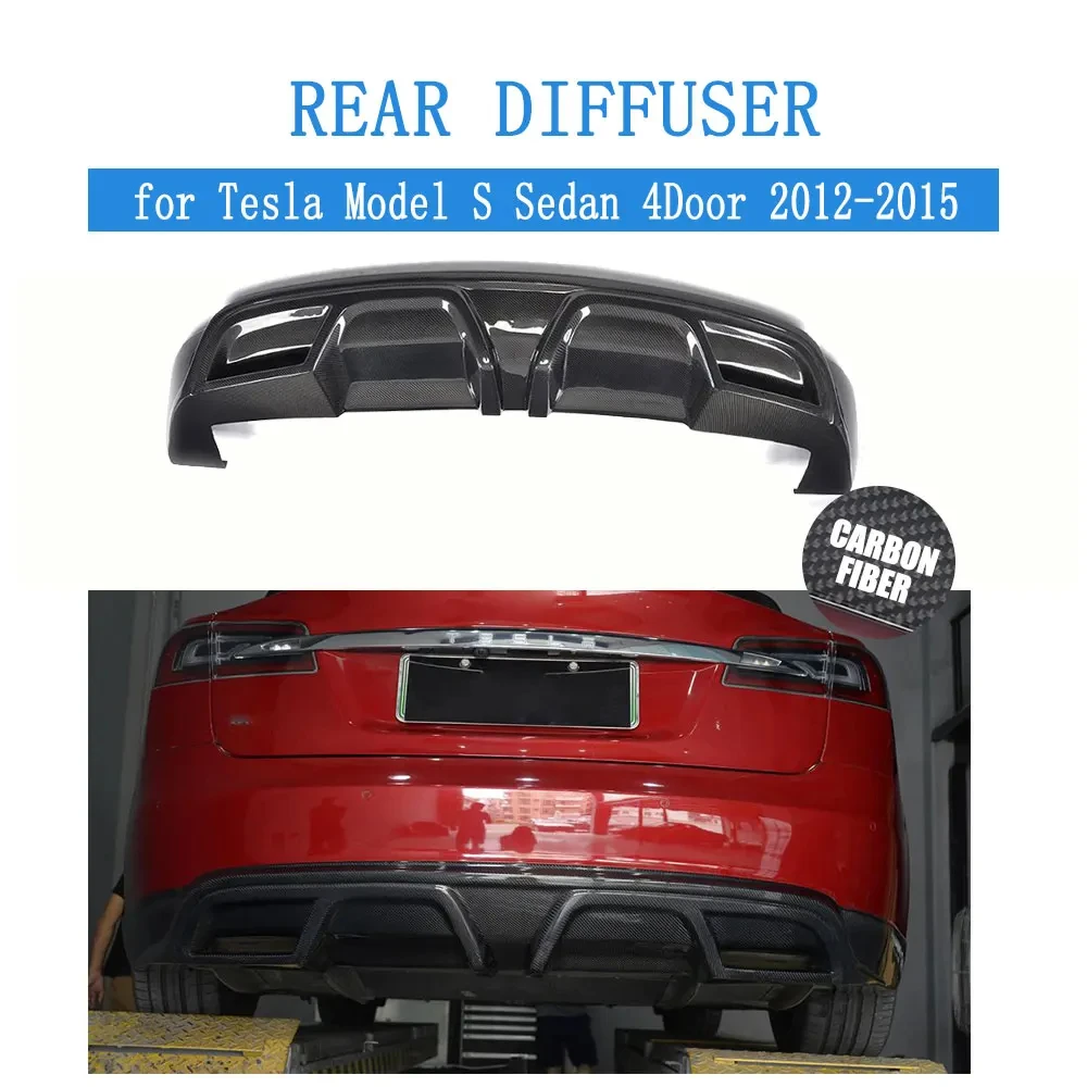 Difusor trasero de fibra de carbono para Tesla Model S 2012-2015