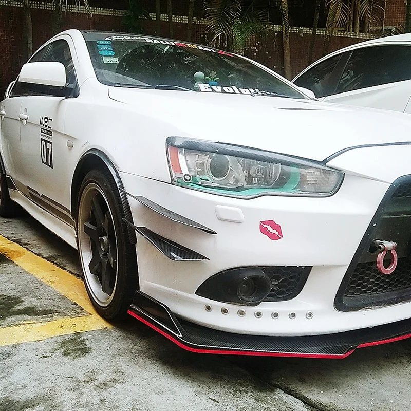 Labio parachoques delantero carbono Lancer EX Evo 2013-2016 - imagen 4
