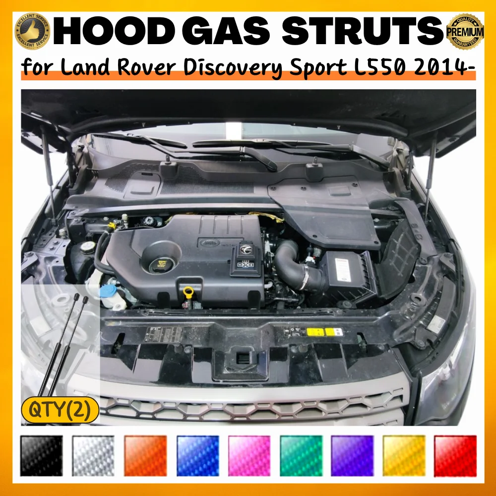 Puntales de capó para Land Rover Discovery Sport L550 (2014 en adelante)