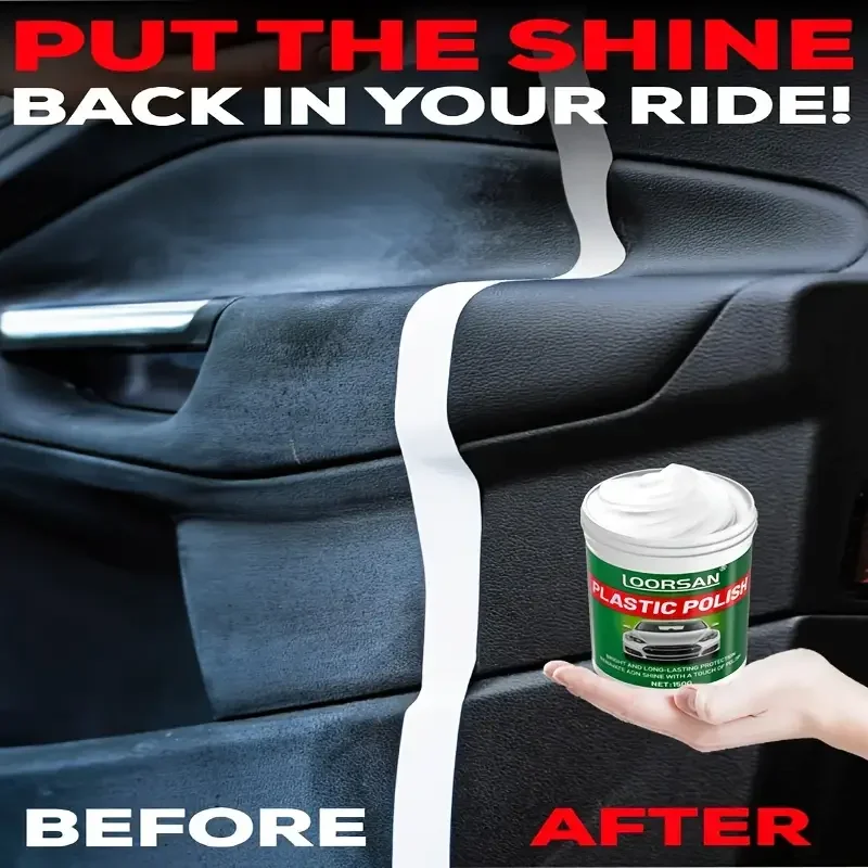 Pasta reparadora de parachoques de coche: restaura el cuero artificial con plástico, mejora el efecto negro, pulido de automóviles con revestimiento de restauración - imagen 3