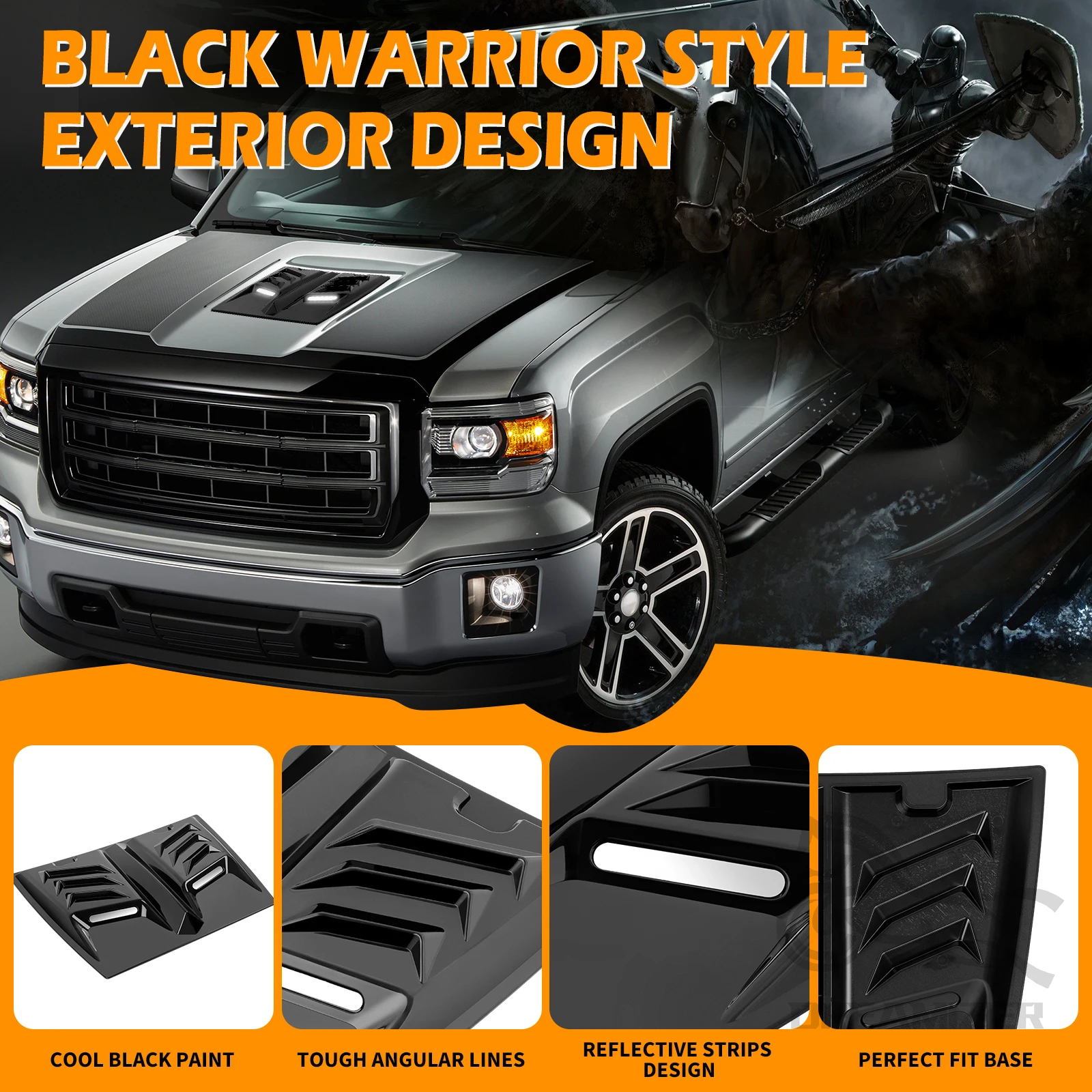 Vinilo decorativo capó coche negro brillante – Universal - imagen 2