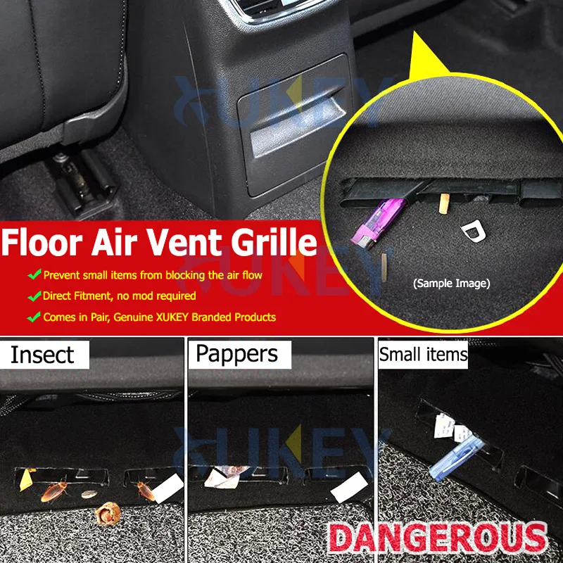 Para Holden Chevrolet Chevy Trax Tracker 13-19 debajo del asiento calentador trasero piso aire acondicionado conducto rejilla salida de ventilación marco de cubierta - imagen 4