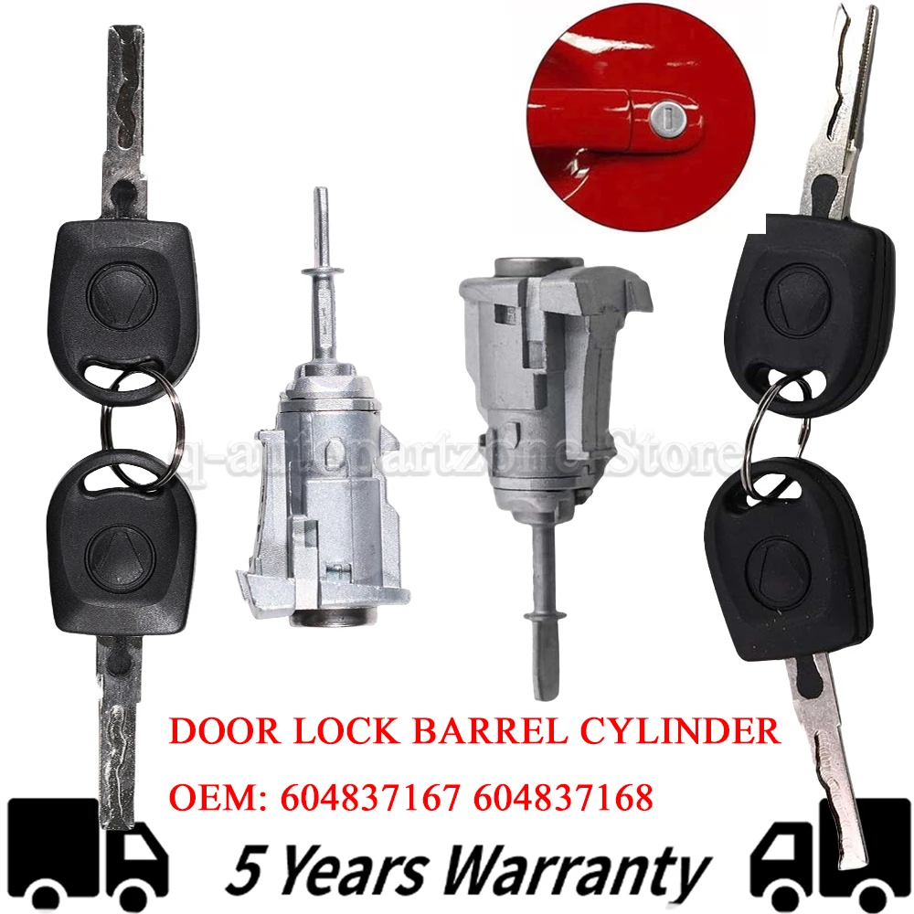 Cilindro de cilindro de bloqueo de puerta izquierda y derecha, Kit de reparación para Vw Golf 4 Iv Mk4 Bora A6 Skoda Fabia Polo 1997-2009 604837167 604837168